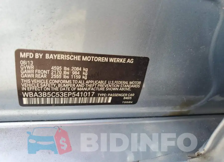 WBA3B5C53EP541017 Photo# 12