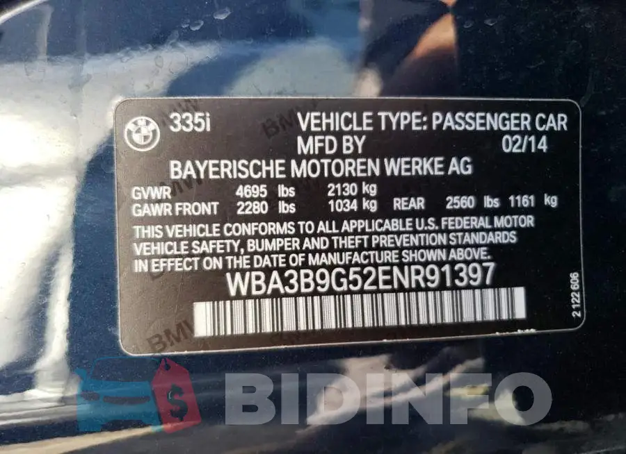 WBA3B9G52ENR91397 Photo# 12