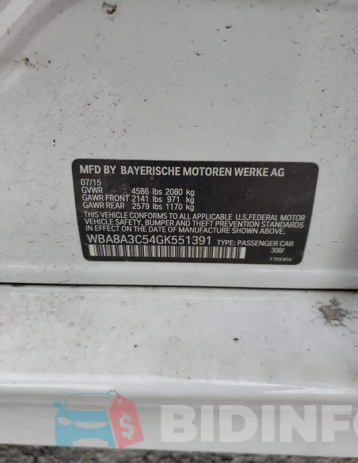 WBA8A3C54GK551391 Photo# 12