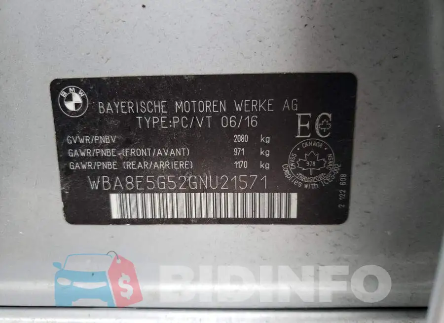 WBA8E5G52GNU21571 Photo# 12