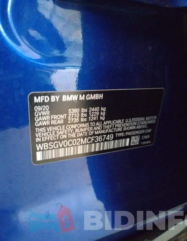 WBSGV0C02MCF36749 Photo# 12