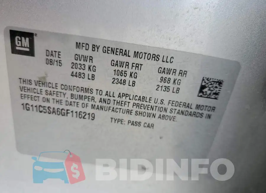 1G11C5SA6GF116219 Photo# 12