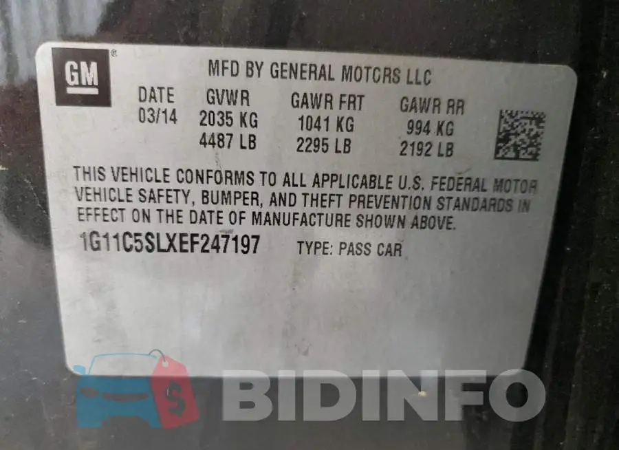 1G11C5SLXEF247197 Photo# 12