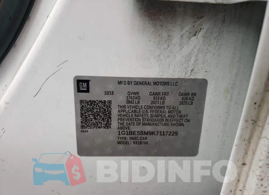 1G1BE5SM9K7117229 Photo# 12