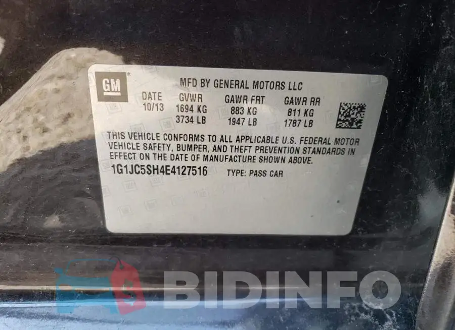 1G1JC5SH4E4127516 Photo# 13