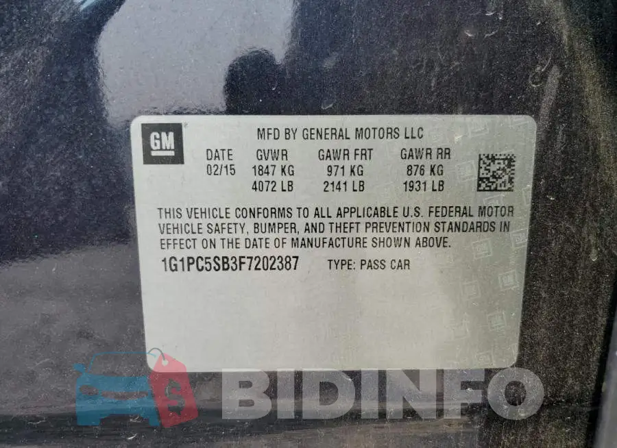 1G1PC5SB3F7202387 Photo# 12