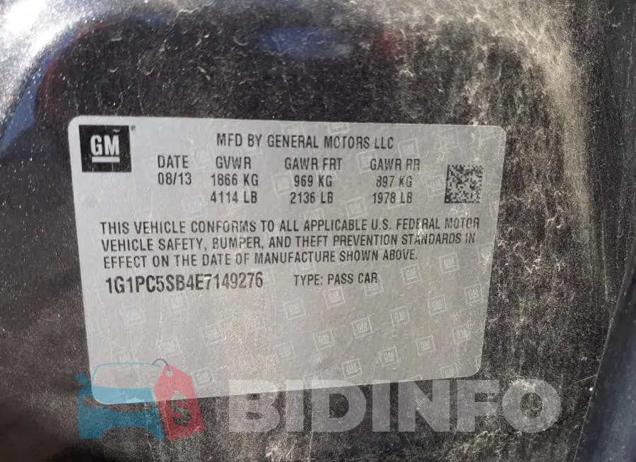 1G1PC5SB4E7149276 Photo# 10