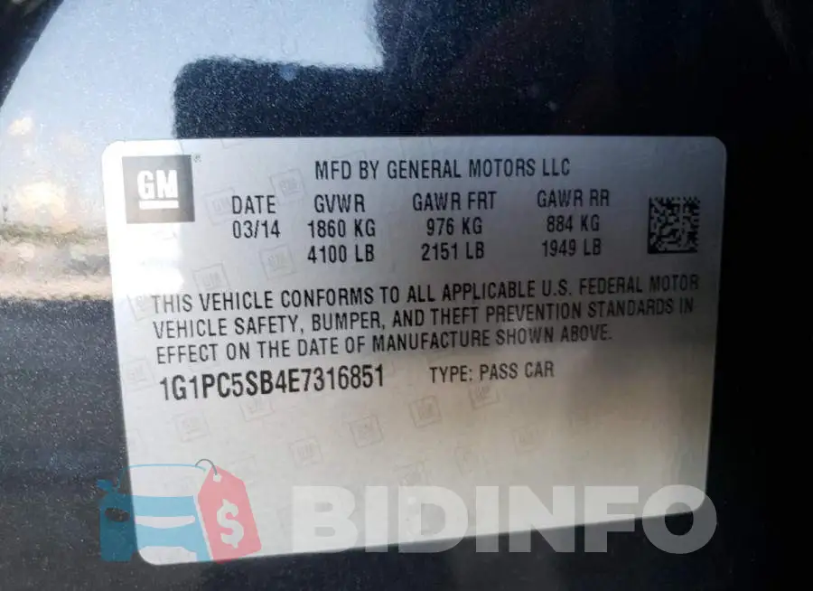 1G1PC5SB4E7316851 Photo# 10