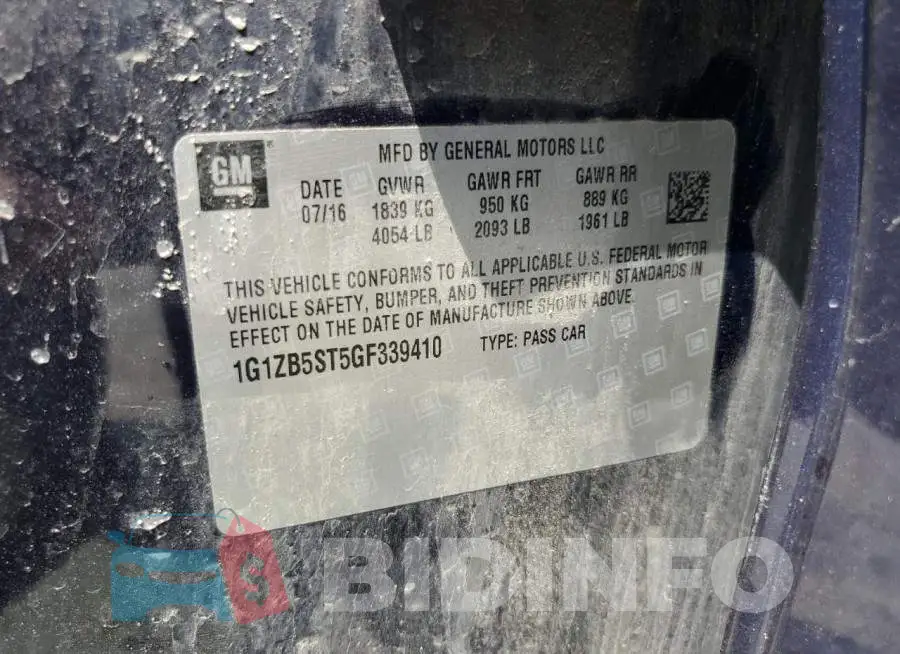1G1ZB5ST5GF339410 Photo# 12