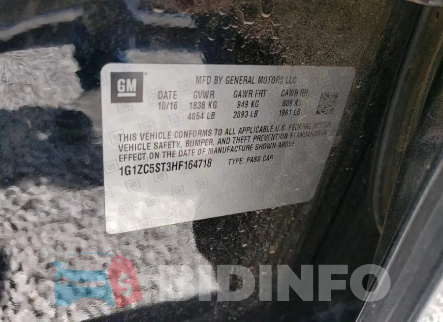 1G1ZC5ST3HF164718 Photo# 12