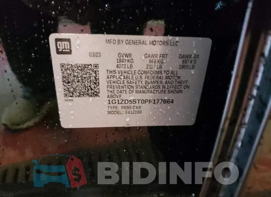 1G1ZD5ST0PF177664 Photo# 12