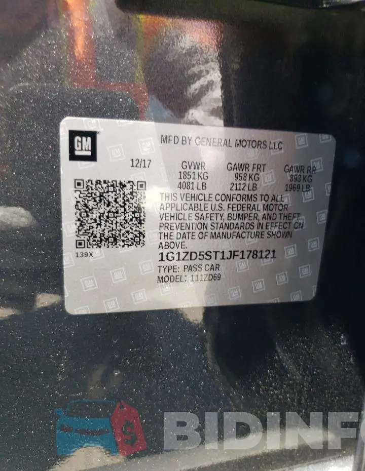 1G1ZD5ST1JF178121 Photo# 12