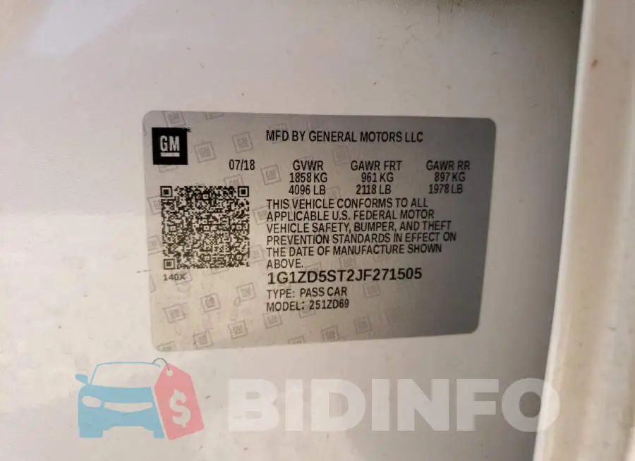 1G1ZD5ST2JF271505 Photo# 12