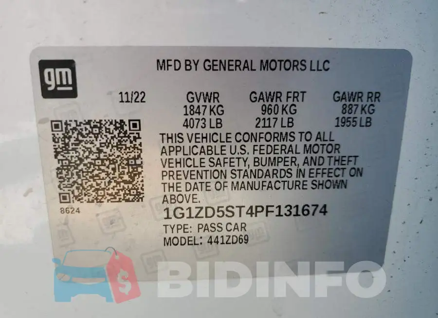 1G1ZD5ST4PF131674 Photo# 12