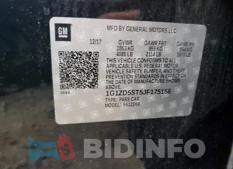 1G1ZD5ST5JF175156 Photo# 12