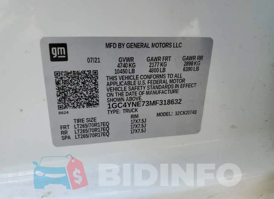 1GC4YNE73MF318632 Photo# 12