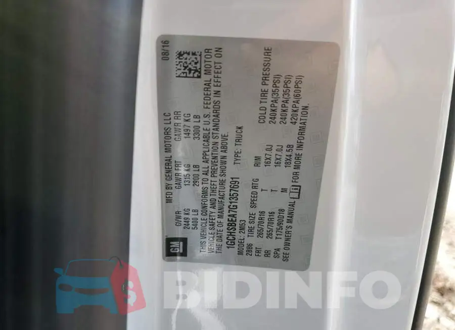 1GCHSBEA7G1357691 Photo# 12