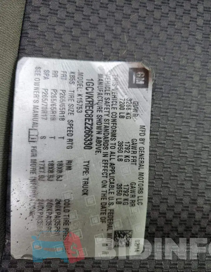 1GCVKREC8EZ266330 Photo# 12