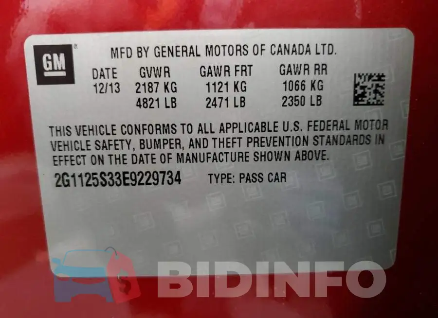 2G1125S33E9229734 Photo# 12