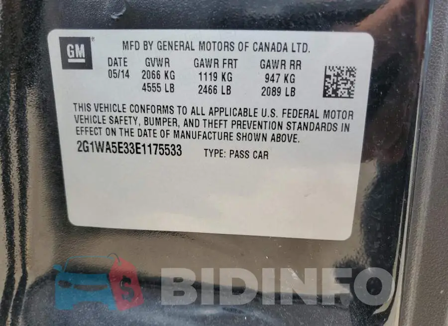2G1WA5E33E1175533 Photo# 12