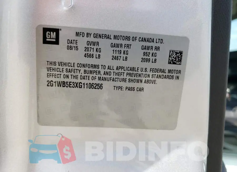 2G1WB5E3XG1106256 Photo# 12