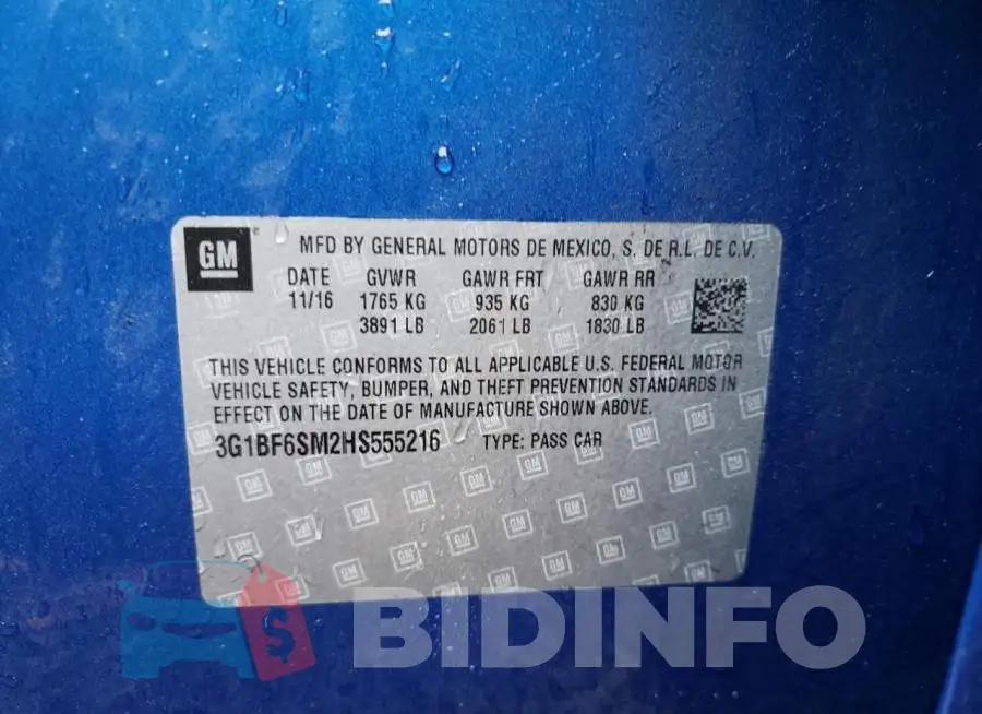 3G1BF6SM2HS555216 Photo# 13