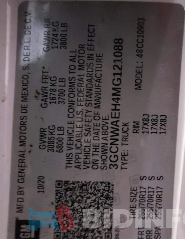 3GCNWAEH4MG121088 Photo# 12