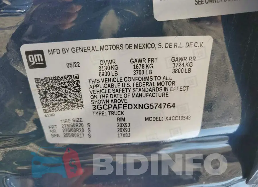 3GCPAFEDXNG574764 Photo# 12