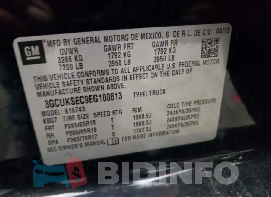 3GCUKSEC9EG100613 Photo# 12