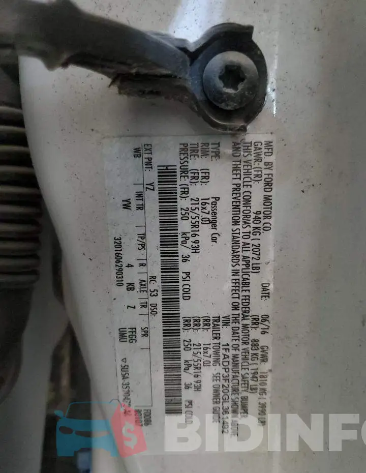 1FADP3F20GL361492 Photo# 12