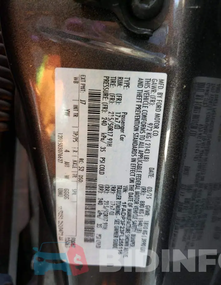 1FADP3F23FL255116 Photo# 12