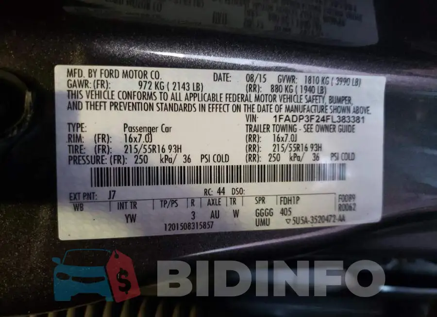 1FADP3F24FL383381 Photo# 13