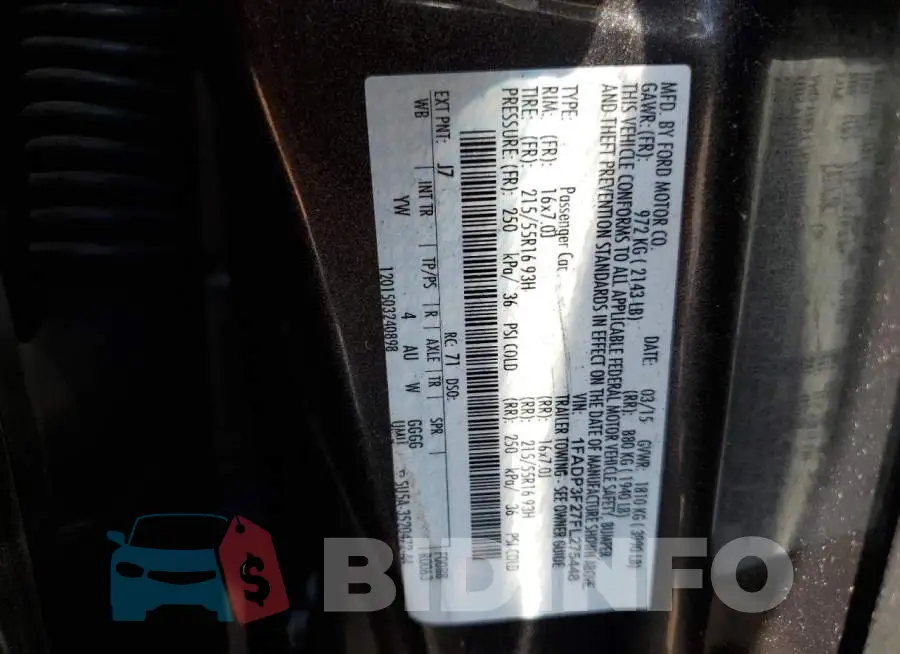 1FADP3F27FL275448 Photo# 12