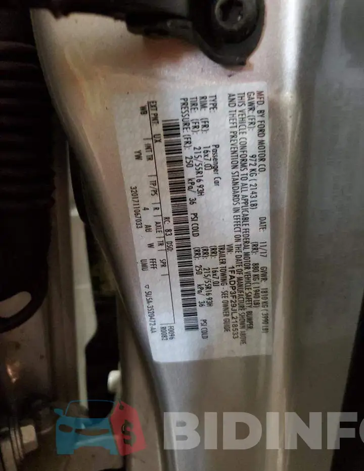 1FADP3F29JL218533 Photo# 13