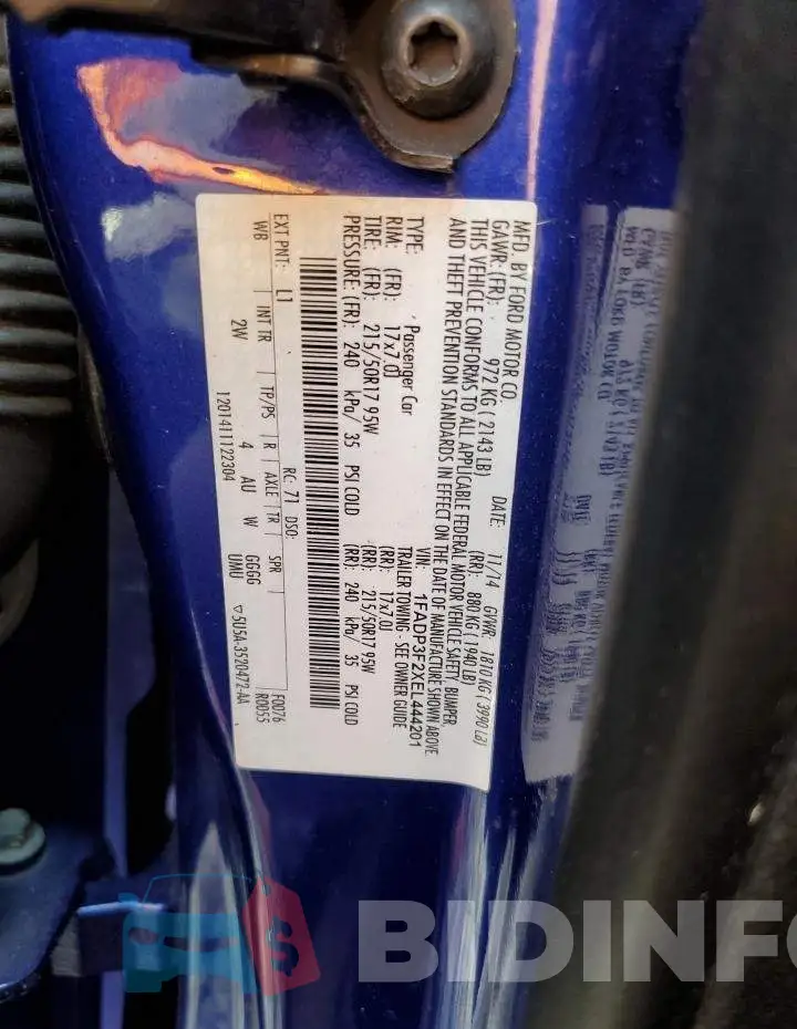1FADP3F2XEL444201 Photo# 12