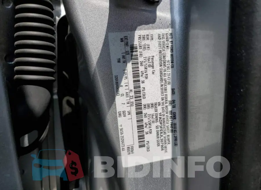 1FADP3FE8JL307908 Photo# 12