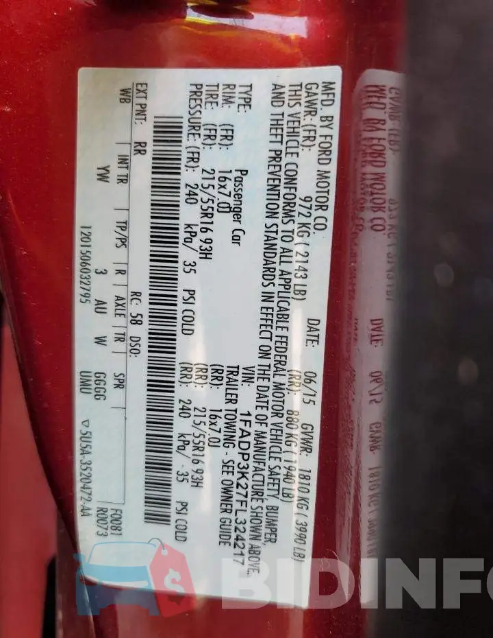 1FADP3K27FL324217 Photo# 13