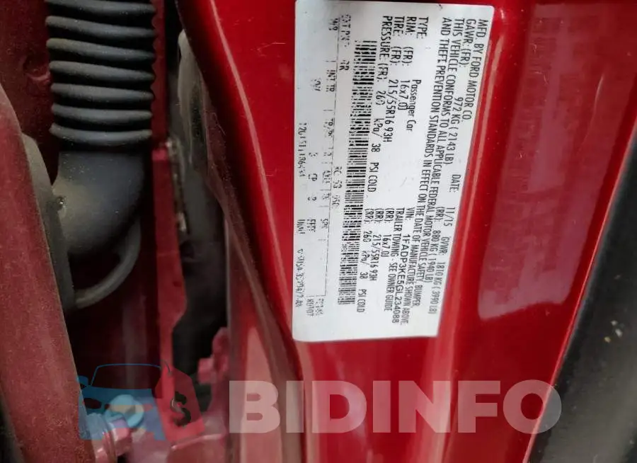 1FADP3KE5GL234088 Photo# 12