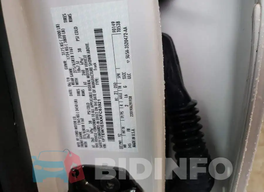 1FTEW1E5XKFC63921 Photo# 12