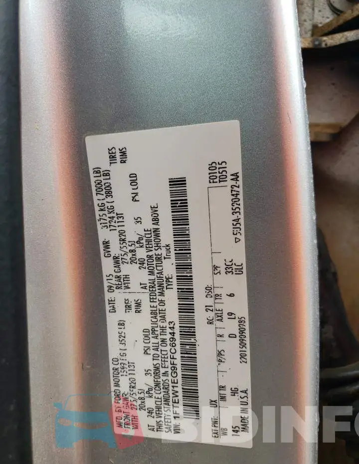 1FTEW1EG9FFC69443 Photo# 12