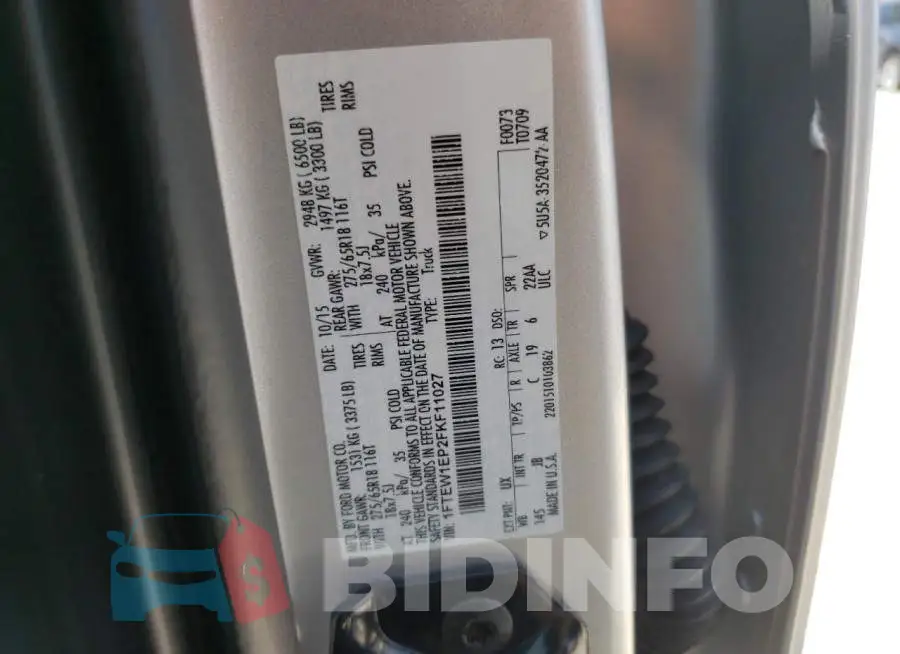 1FTEW1EP2FKF11027 Photo# 12