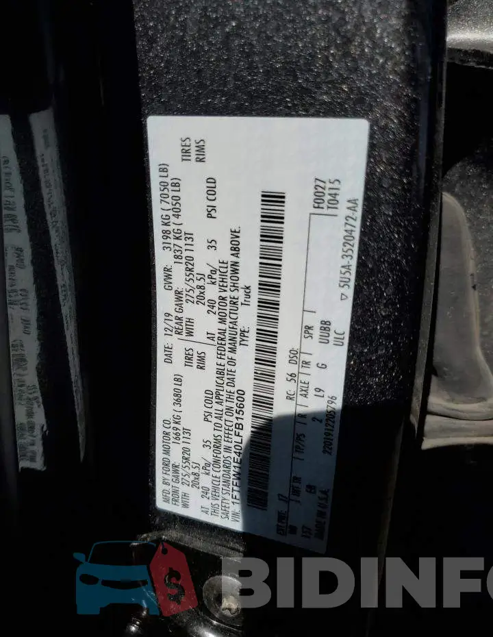 1FTFW1E40LFB15600 Photo# 12