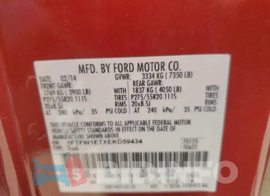 1FTFW1ETXEKD59434 Photo# 13