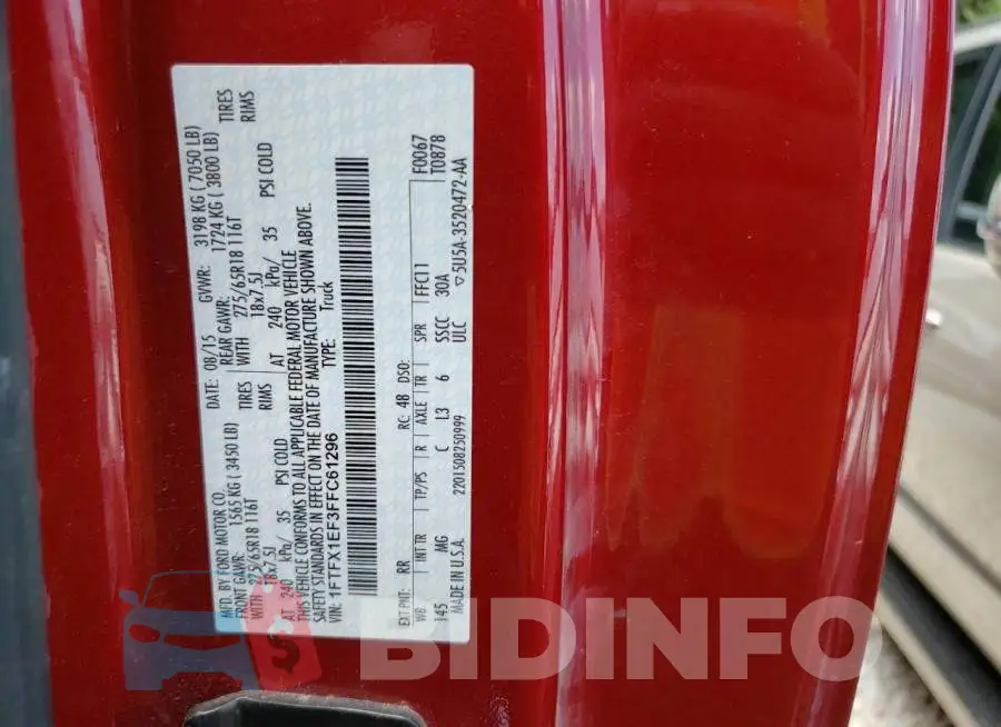 1FTFX1EF3FFC61296 Photo# 12