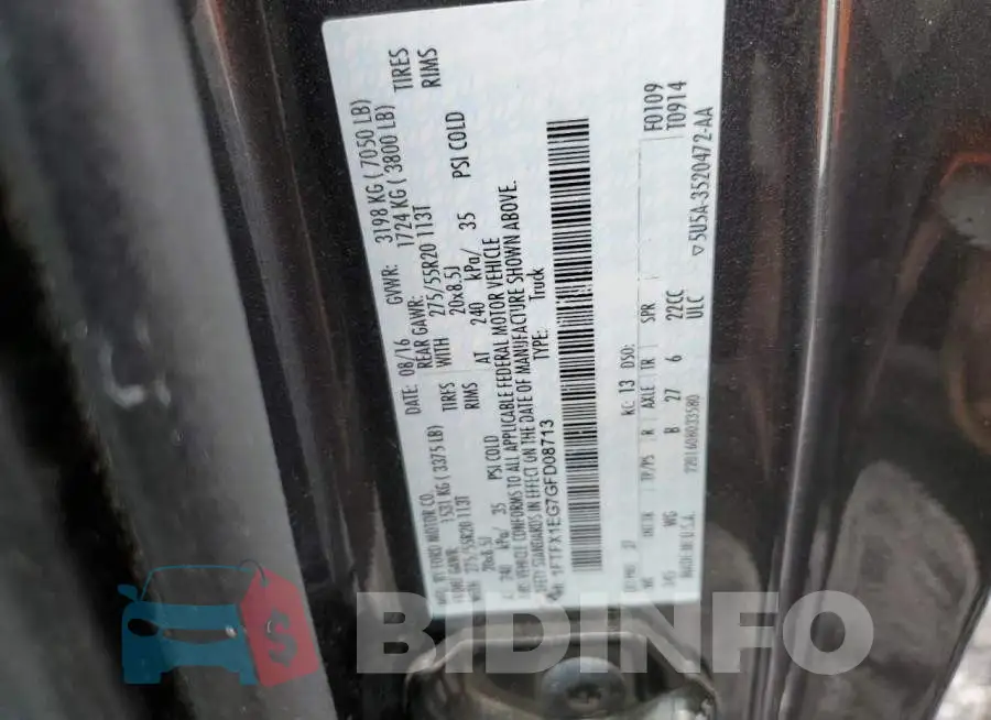 1FTFX1EG7GFD08713 Photo# 12