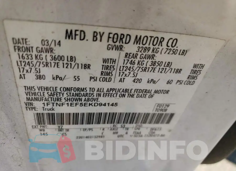 1FTNF1EF5EKD94145 Photo# 12