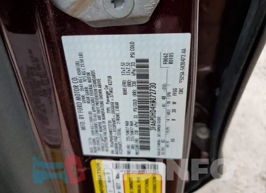 3FA6P0HD4HR272730 Photo# 12