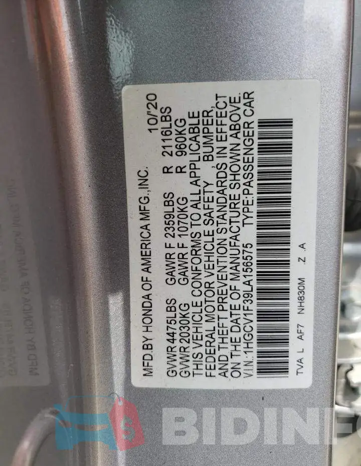 1HGCV1F39LA156575 Photo# 12