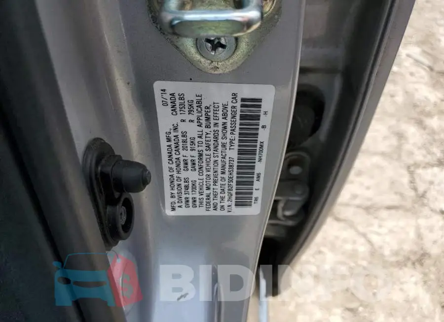 2HGFB2F50EH538737 Photo# 12