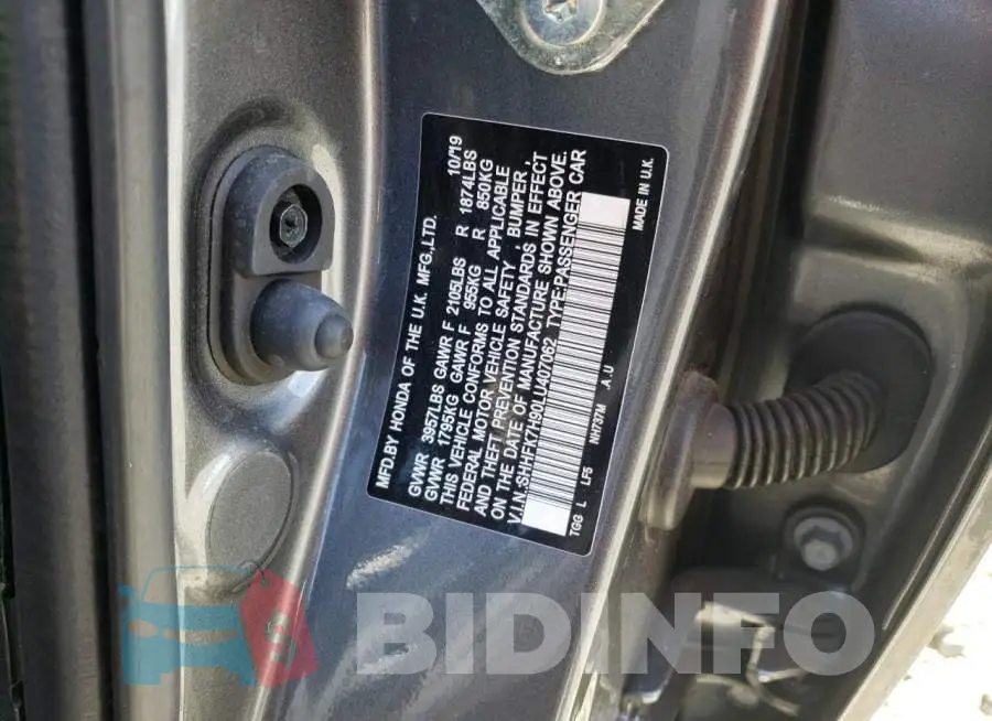 SHHFK7H90LU407062 Photo# 12